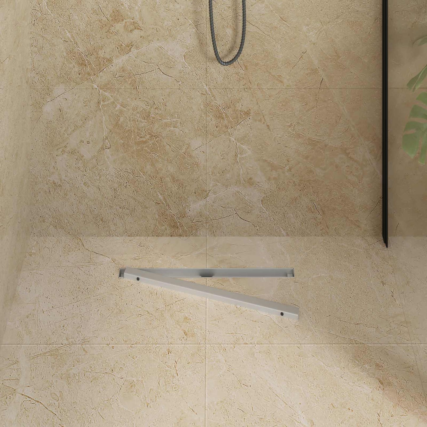 360° Doucheafvoer Met Slank Model Zilver 50 cm is nu te koop bij PeponiXL, paradijselijk wonen!