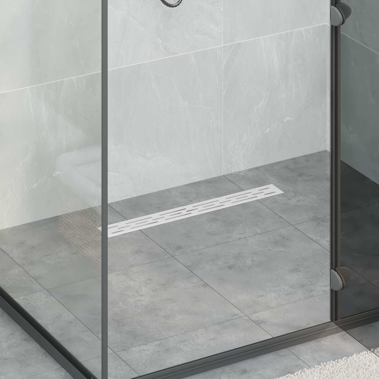 Doucheafvoer Glasdeksel met 360° Sifon Zilver 60 cm is nu te koop bij PeponiXL, paradijselijk wonen!