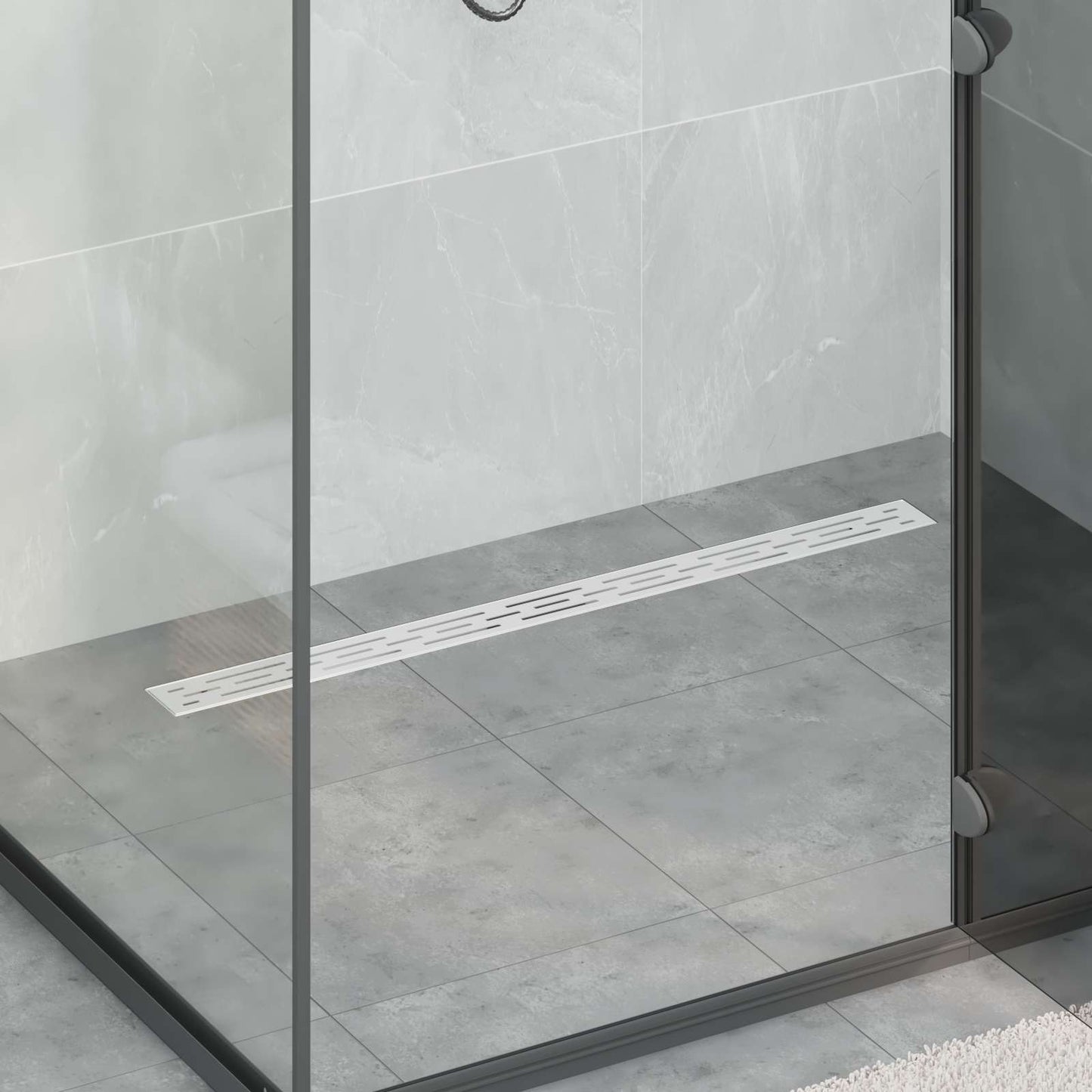 Doucheafvoer met Lijndesign Zilver 100 cm Roestvrij staal 304 is nu te koop bij PeponiXL, paradijselijk wonen!