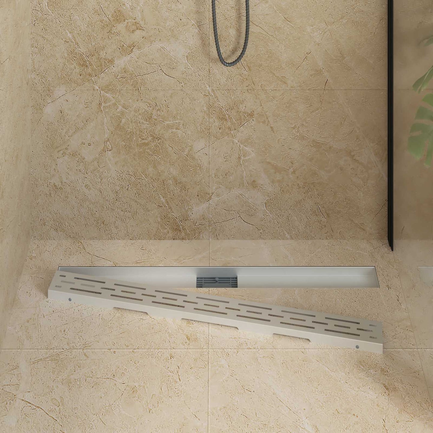 Doucheafvoer met Lijndesign Zilver 100 cm Roestvrij staal 304 is nu te koop bij PeponiXL, paradijselijk wonen!