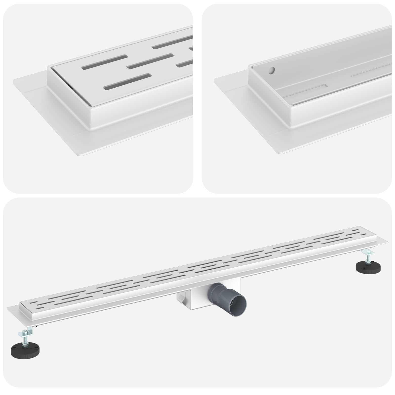 Doucheafvoer met Lijndesign Zilver 100 cm Roestvrij staal 304 is nu te koop bij PeponiXL, paradijselijk wonen!