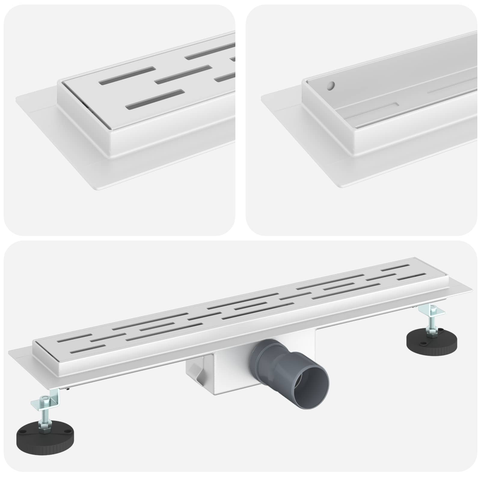Doucheafvoer met Lijndesign Zilver 60 cm Roestvrij staal 304 is nu te koop bij PeponiXL, paradijselijk wonen!