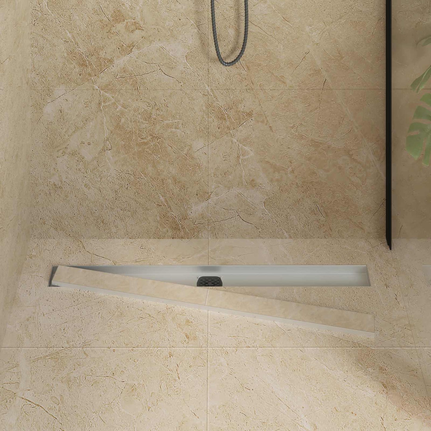 Doucheafvoer 2-in-1 met 360° Sifon Zilver 90 cm is nu te koop bij PeponiXL, paradijselijk wonen!