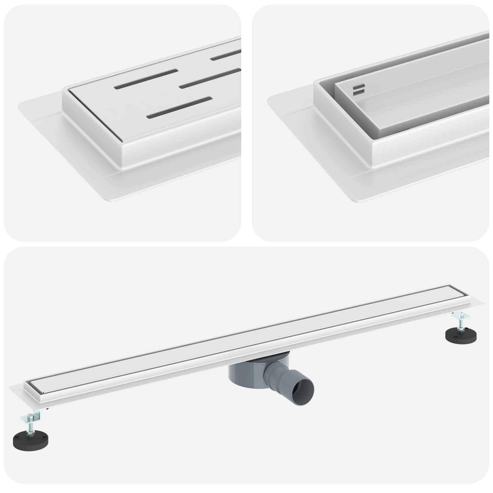 Doucheafvoer 2-in-1 met 360° Sifon Zilver 90 cm is nu te koop bij PeponiXL, paradijselijk wonen!