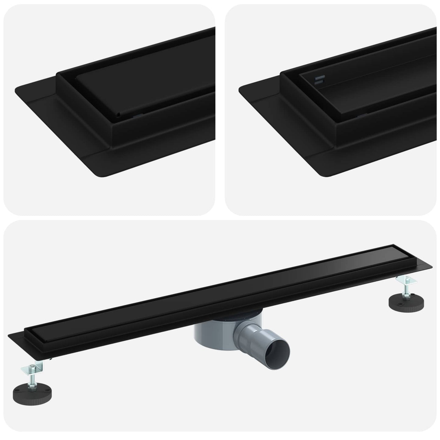 Doucheafvoer 2-in-1 met 360° Sifon Zwart 70 cm is nu te koop bij PeponiXL, paradijselijk wonen!