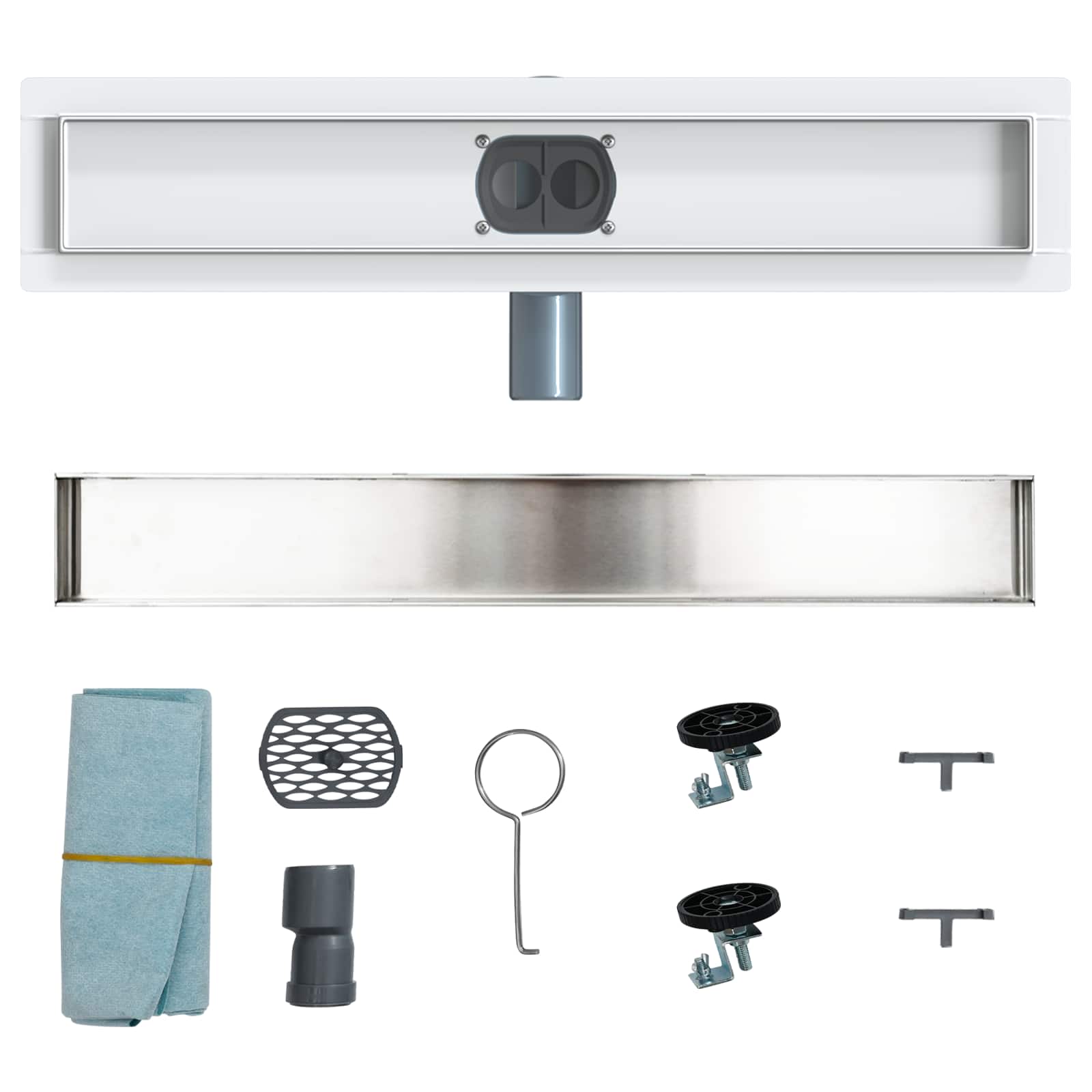 Doucheafvoer 2-in-1 met 360° Sifon Zilver 50 cm is nu te koop bij PeponiXL, paradijselijk wonen!