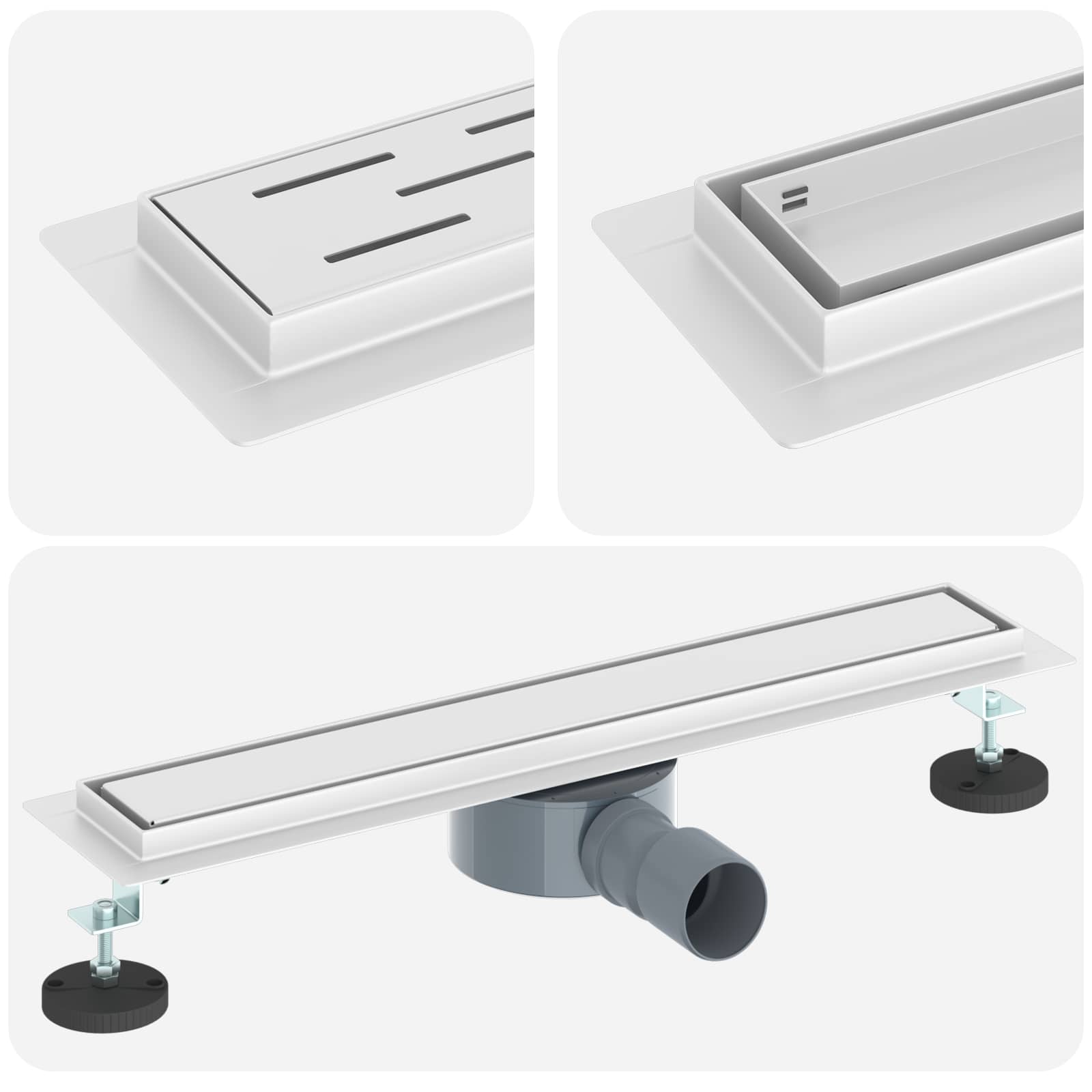 Doucheafvoer 2-in-1 met 360° Sifon Zilver 50 cm is nu te koop bij PeponiXL, paradijselijk wonen!