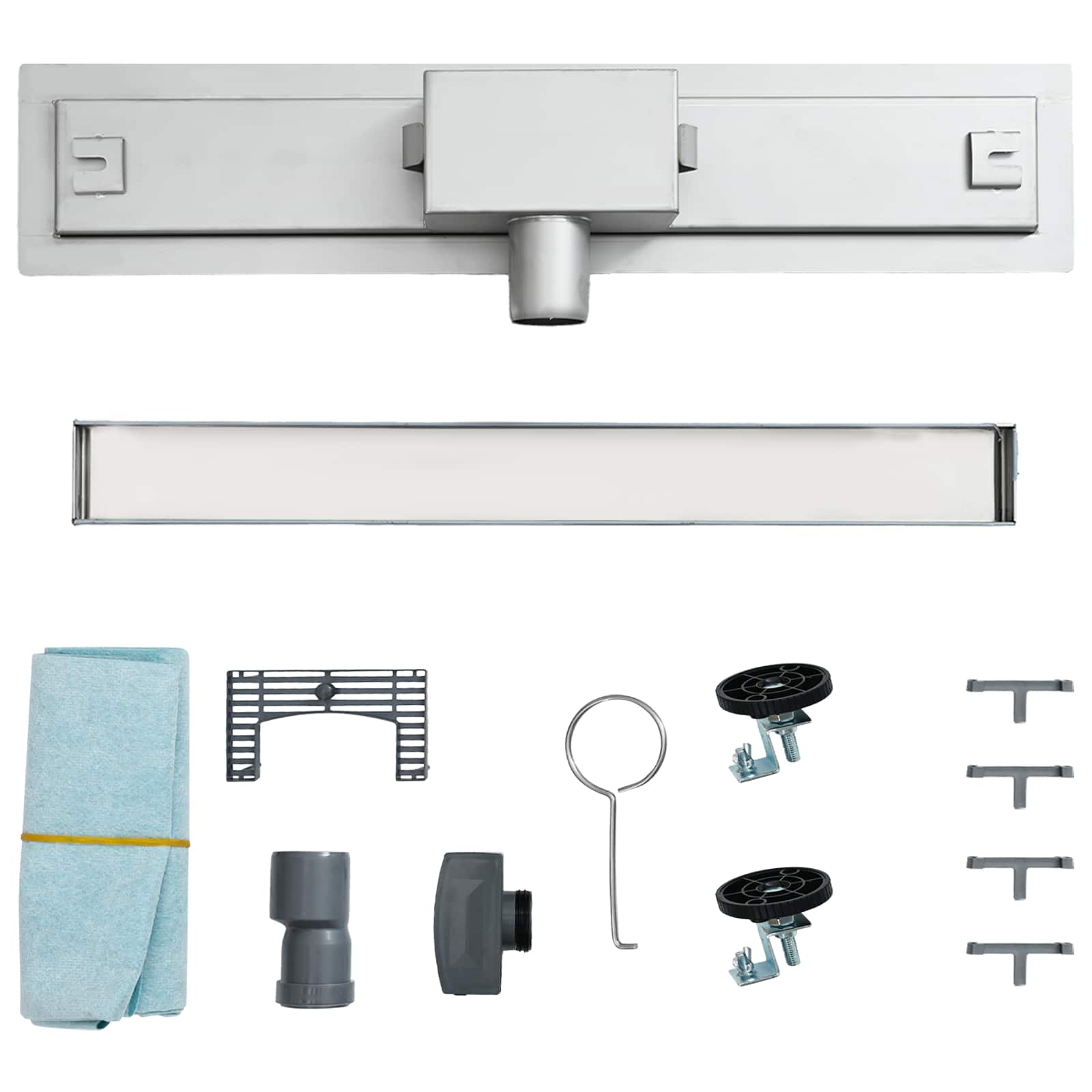 2 in 1 Doucheafvoer Zilver 60 cm Roestvrij staal 304 is nu te koop bij PeponiXL, paradijselijk wonen!