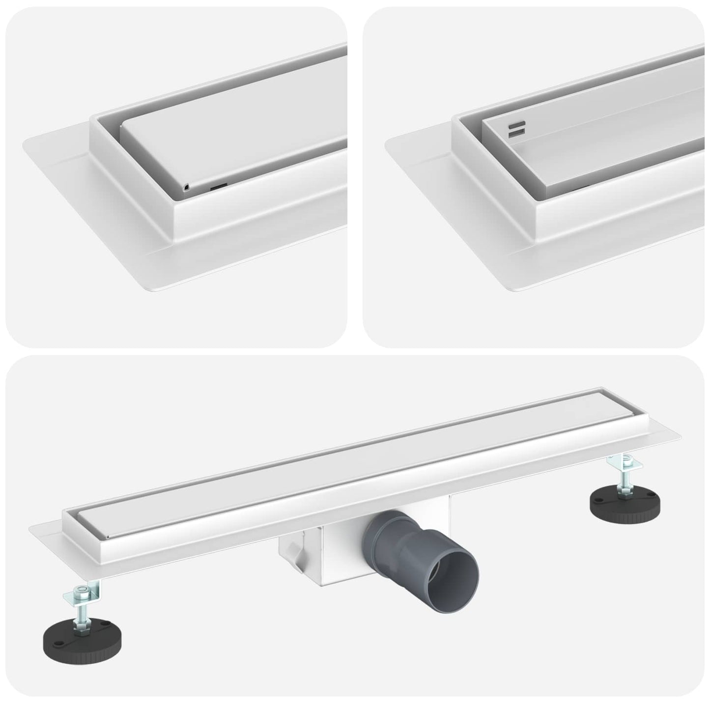 2 in 1 Doucheafvoer Zilver 60 cm Roestvrij staal 304 is nu te koop bij PeponiXL, paradijselijk wonen!
