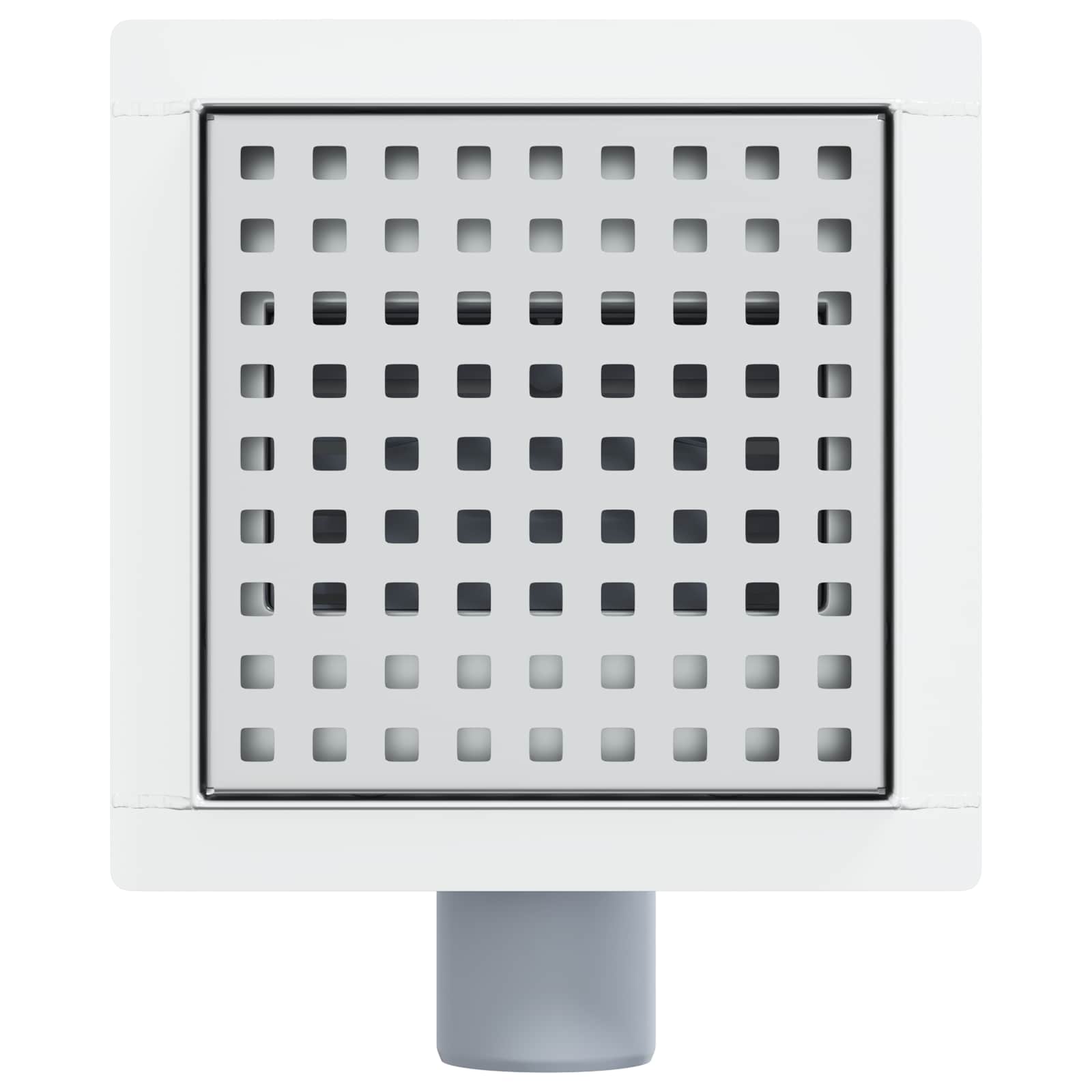 Dot doucheafvoer Zilver 15 x 15 cm Roestvrij staal 304 is nu te koop bij PeponiXL, paradijselijk wonen!