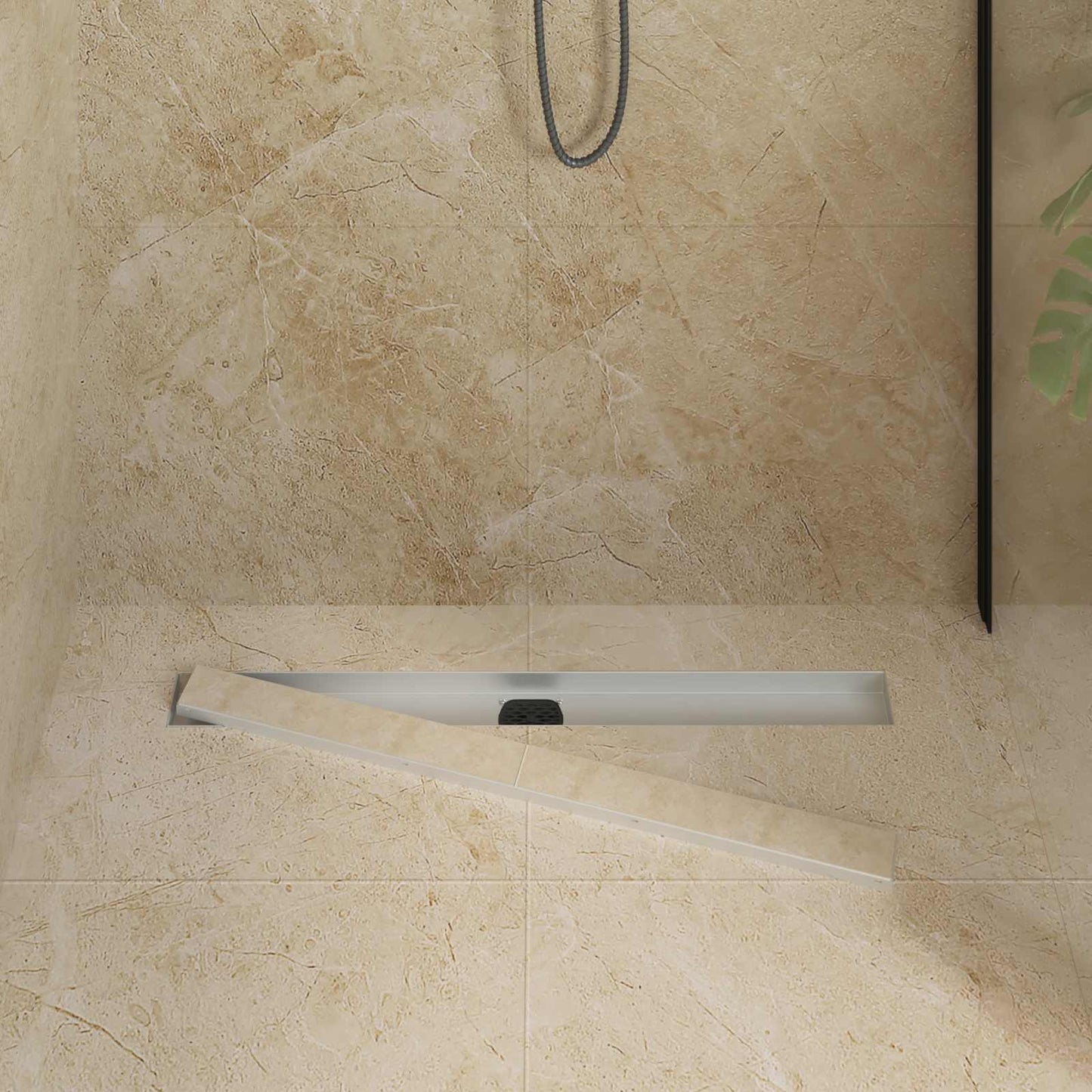 Doucheafvoer 2-in-1 met 360° Sifon Zilver 80 cm is nu te koop bij PeponiXL, paradijselijk wonen!