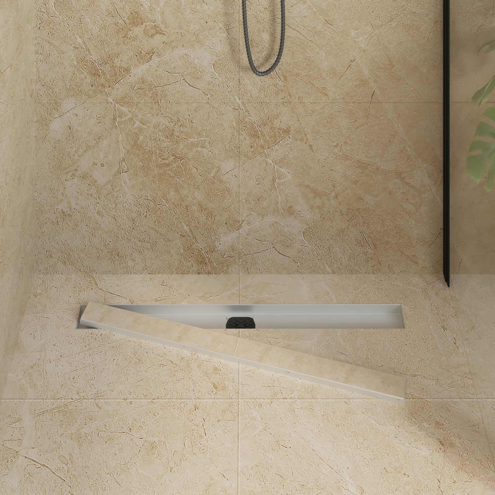 Doucheafvoer 2-in-1 met 360° Sifon Zilver 80 cm is nu te koop bij PeponiXL, paradijselijk wonen!