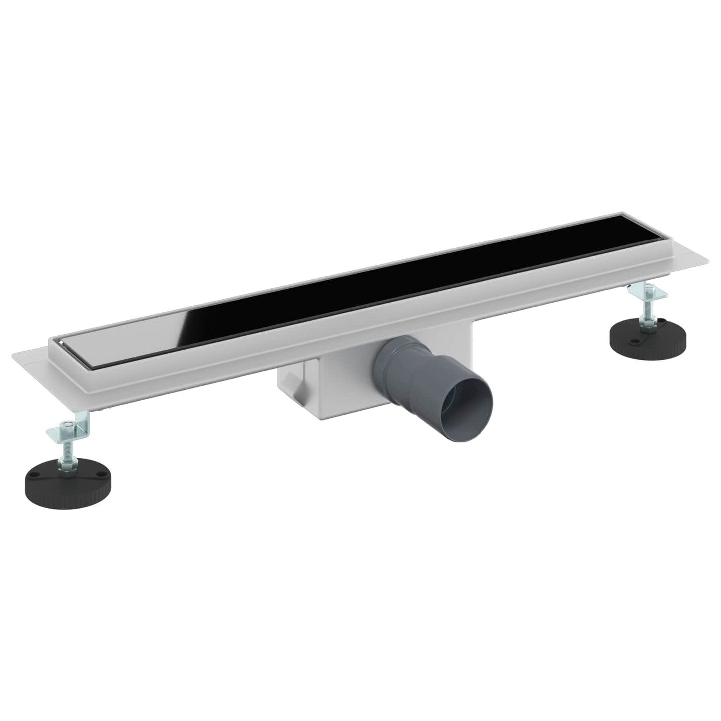Doucheafvoer met Glazen Deksel Zwart 60 cm Roestvrij staal 304 is nu te koop bij PeponiXL, paradijselijk wonen!