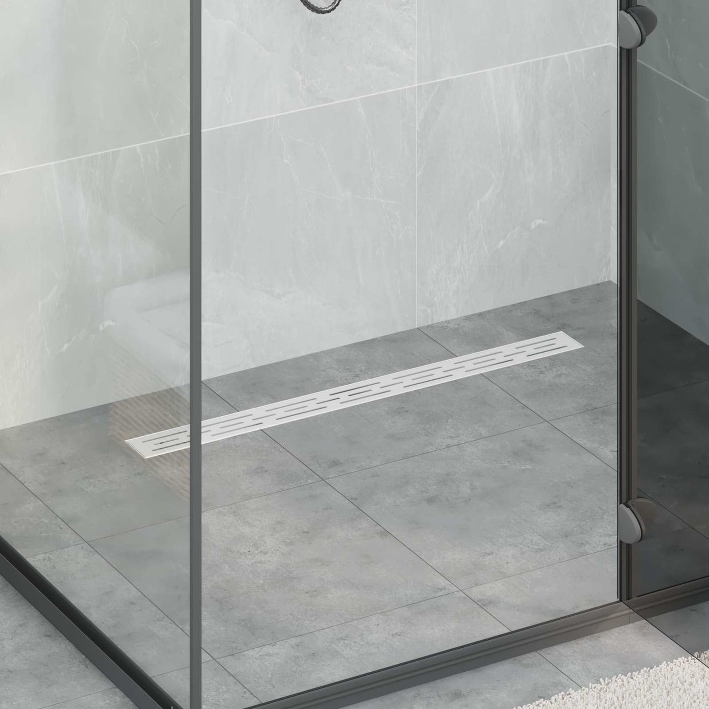 Doucheafvoer Glasdeksel met 360° Sifon Zilver 80 cm is nu te koop bij PeponiXL, paradijselijk wonen!