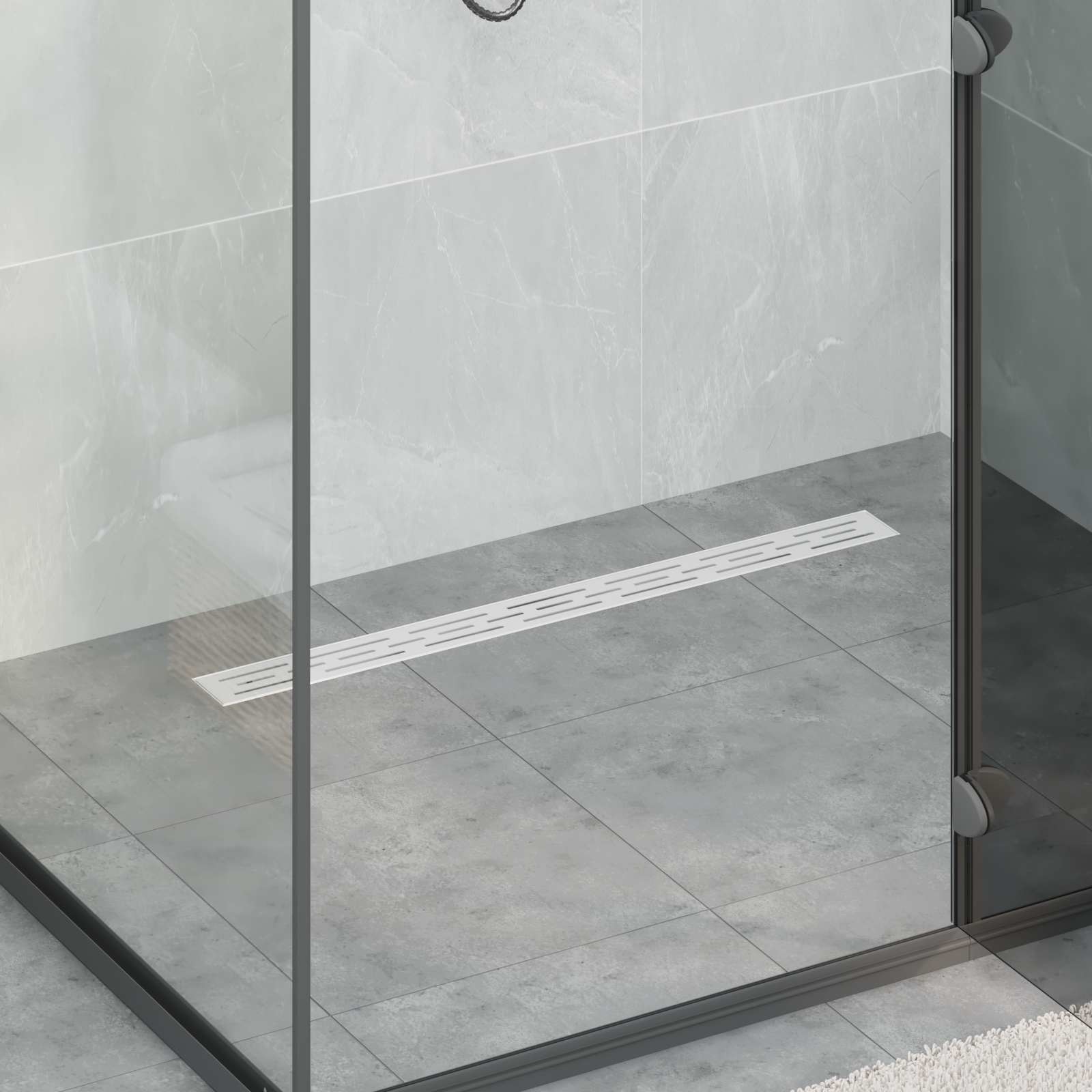 Doucheafvoer Glasdeksel met 360° Sifon Zilver 80 cm is nu te koop bij PeponiXL, paradijselijk wonen!