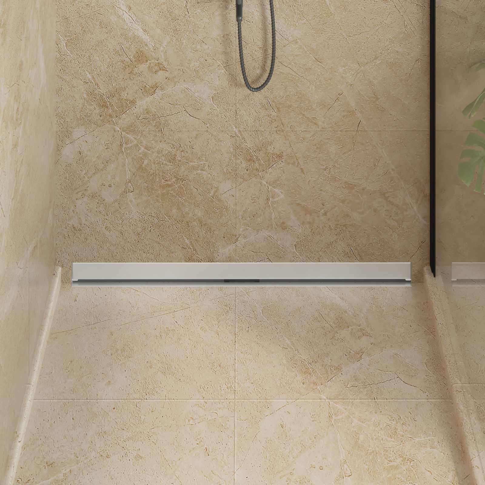 Wandgemonteerde Douche Afvoer Zilver 100 cm Roestvrij staal 304 is nu te koop bij PeponiXL, paradijselijk wonen!
