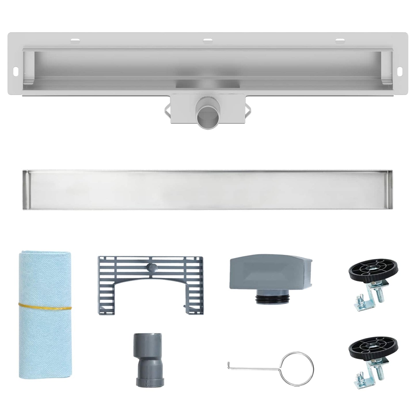 Wandgemonteerde Douche Afvoer Zilver 60 cm Roestvrij staal 304 is nu te koop bij PeponiXL, paradijselijk wonen!