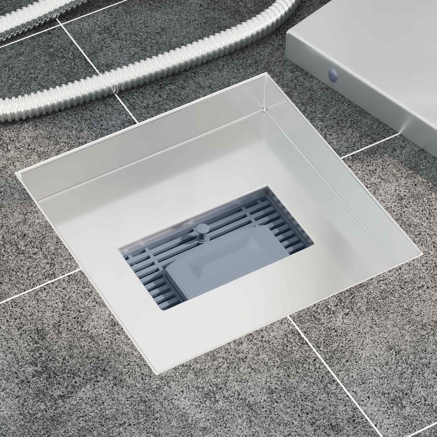 2 in 1 Doucheafvoer Zilver 20 x 20 cm Roestvrij staal 304 is nu te koop bij PeponiXL, paradijselijk wonen!
