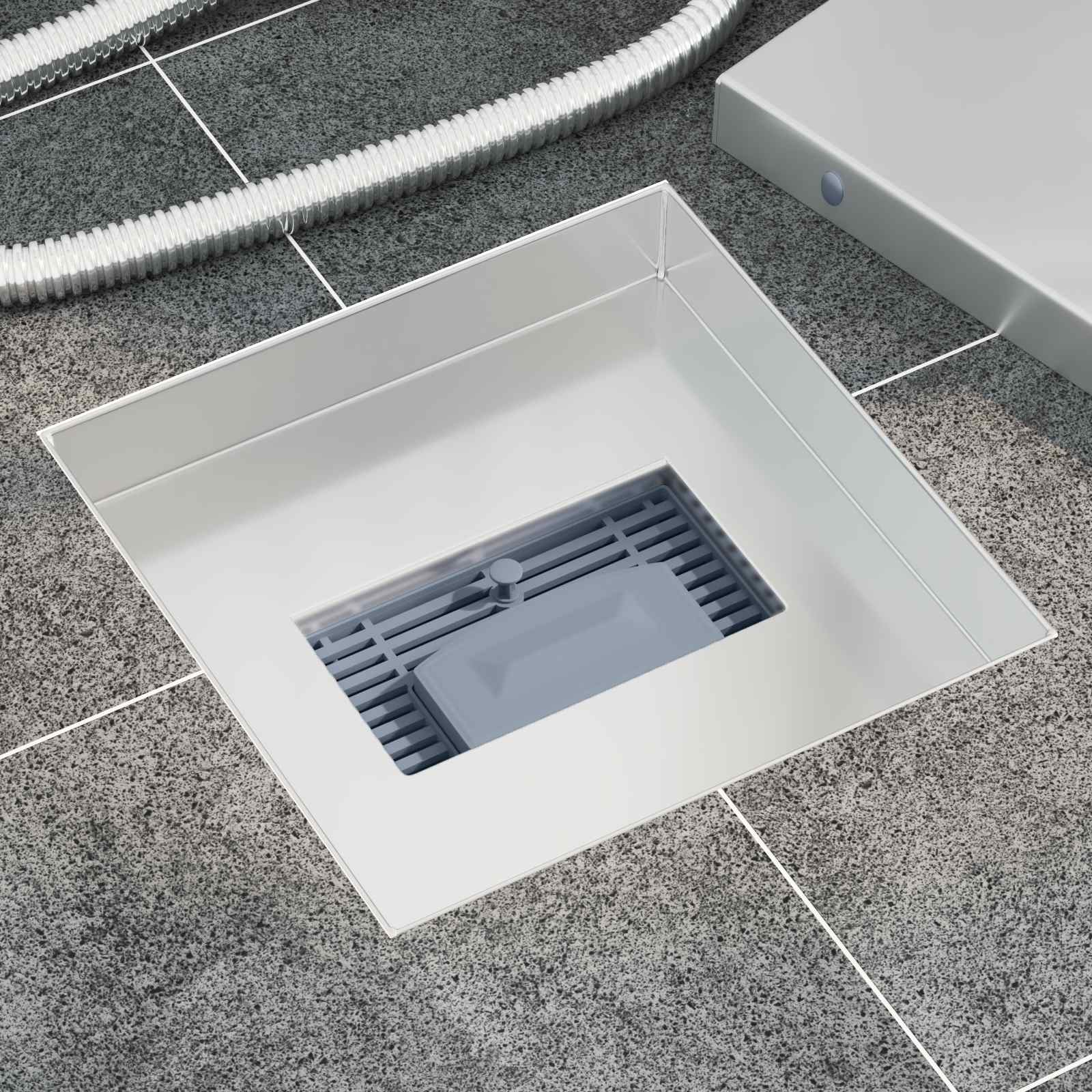 2 in 1 Doucheafvoer Zilver 20 x 20 cm Roestvrij staal 304 is nu te koop bij PeponiXL, paradijselijk wonen!