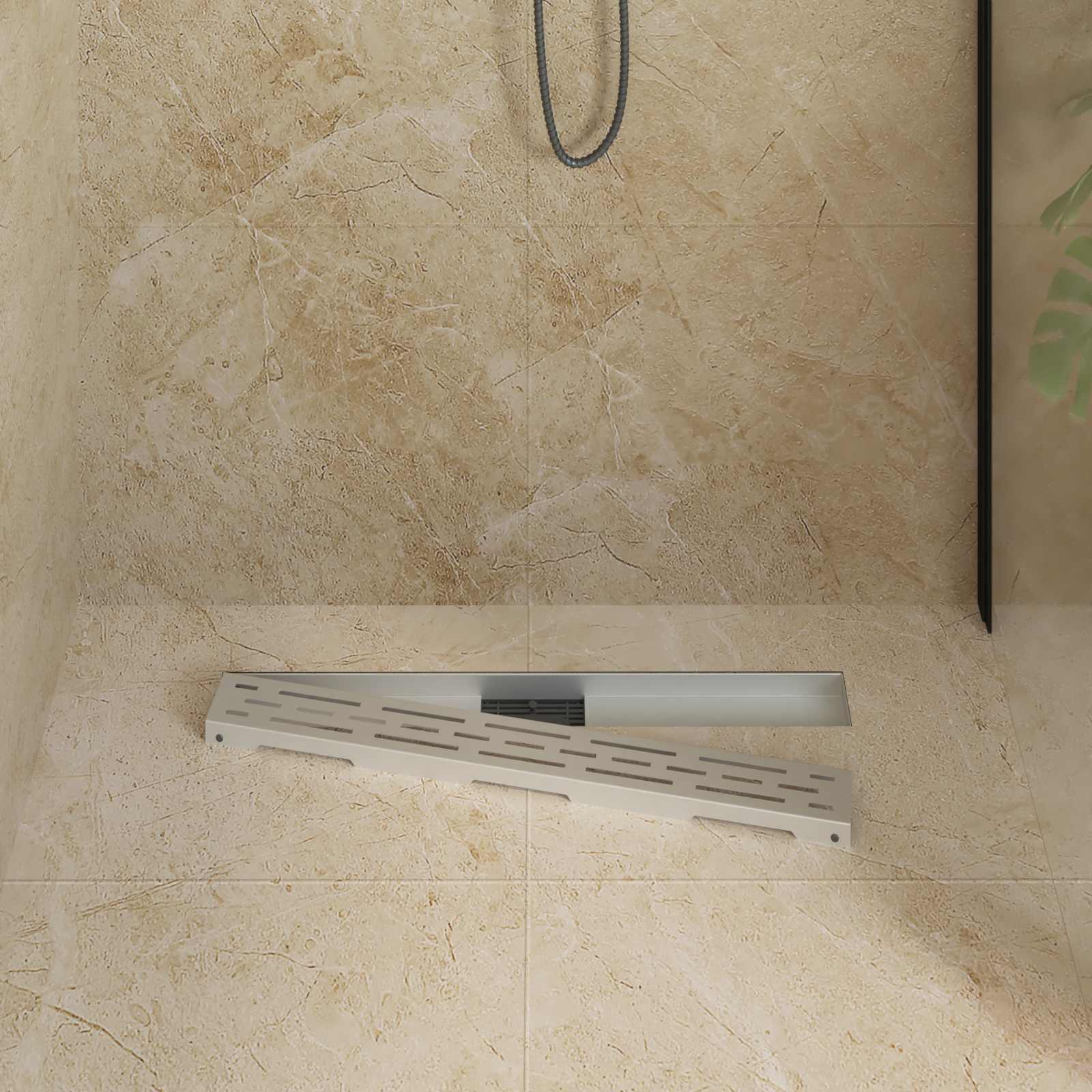 Doucheafvoer met Lijndesign Zilver 80 cm Roestvrij staal 304 is nu te koop bij PeponiXL, paradijselijk wonen!