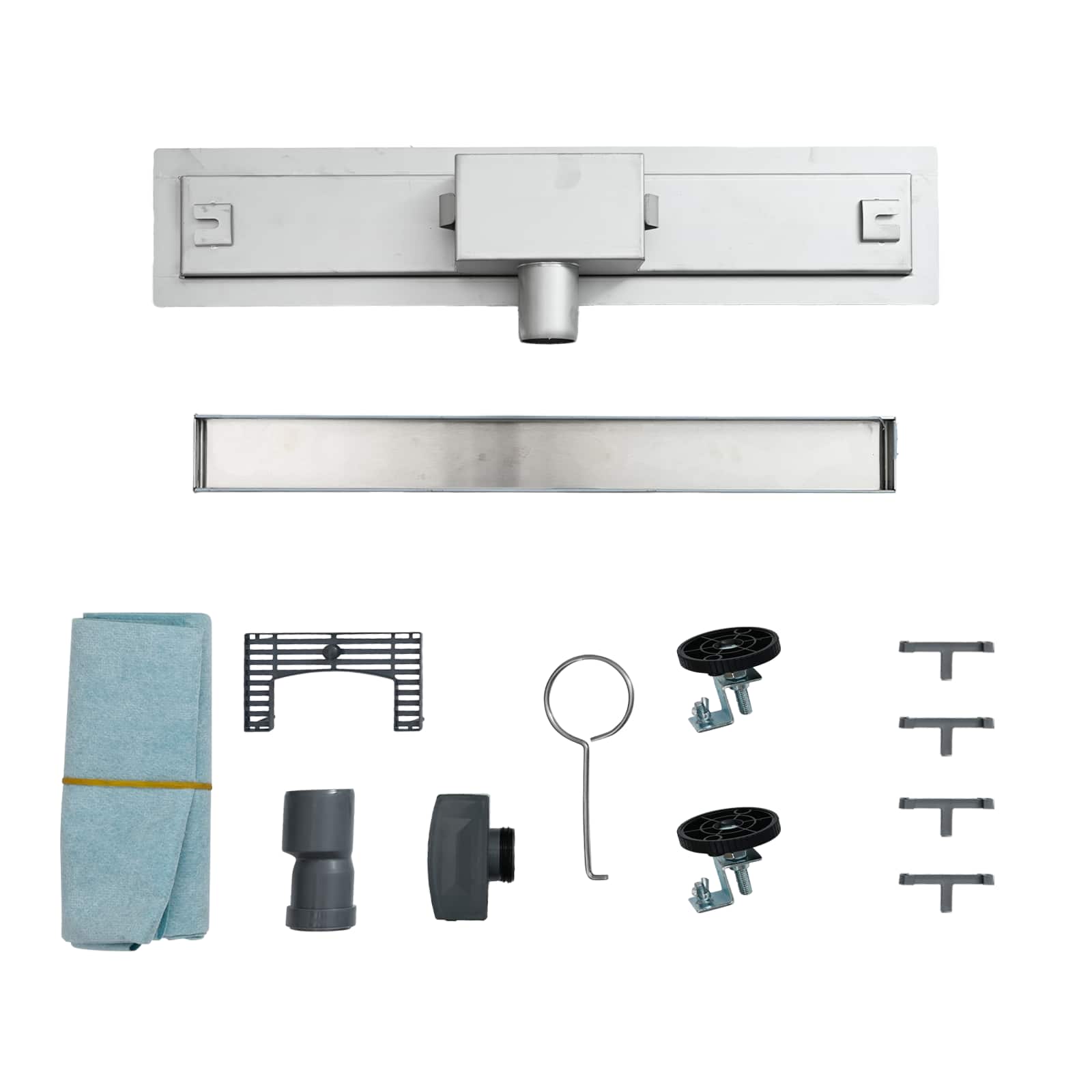 2 in 1 Doucheafvoer Zilver 50 cm Roestvrij staal 304 is nu te koop bij PeponiXL, paradijselijk wonen!