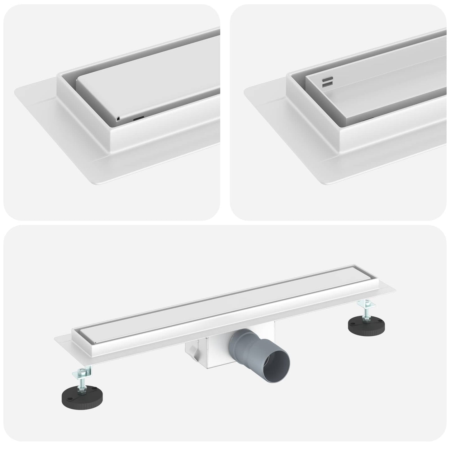 2 in 1 Doucheafvoer Zilver 50 cm Roestvrij staal 304 is nu te koop bij PeponiXL, paradijselijk wonen!
