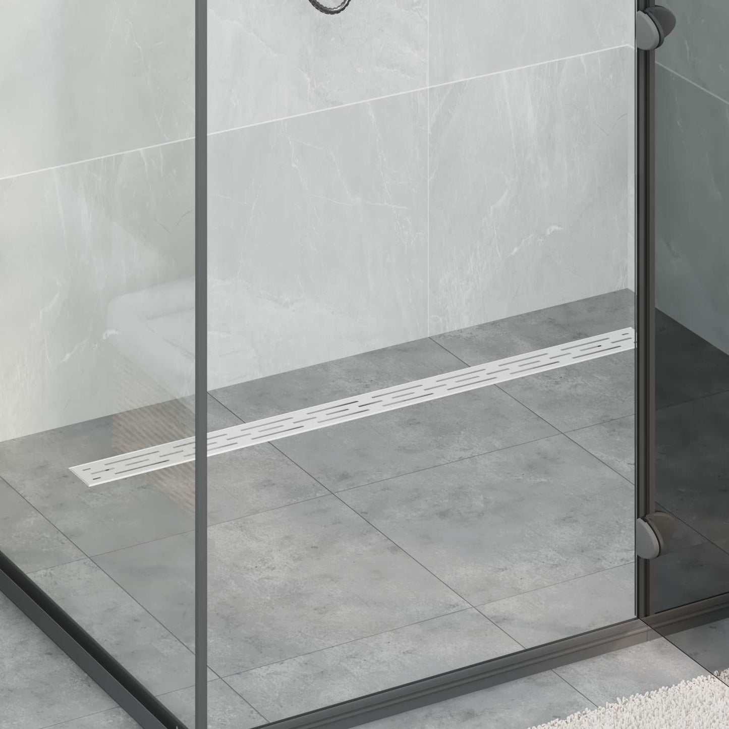 Doucheafvoer Glasdeksel met 360° Sifon Zilver 100 cm is nu te koop bij PeponiXL, paradijselijk wonen!