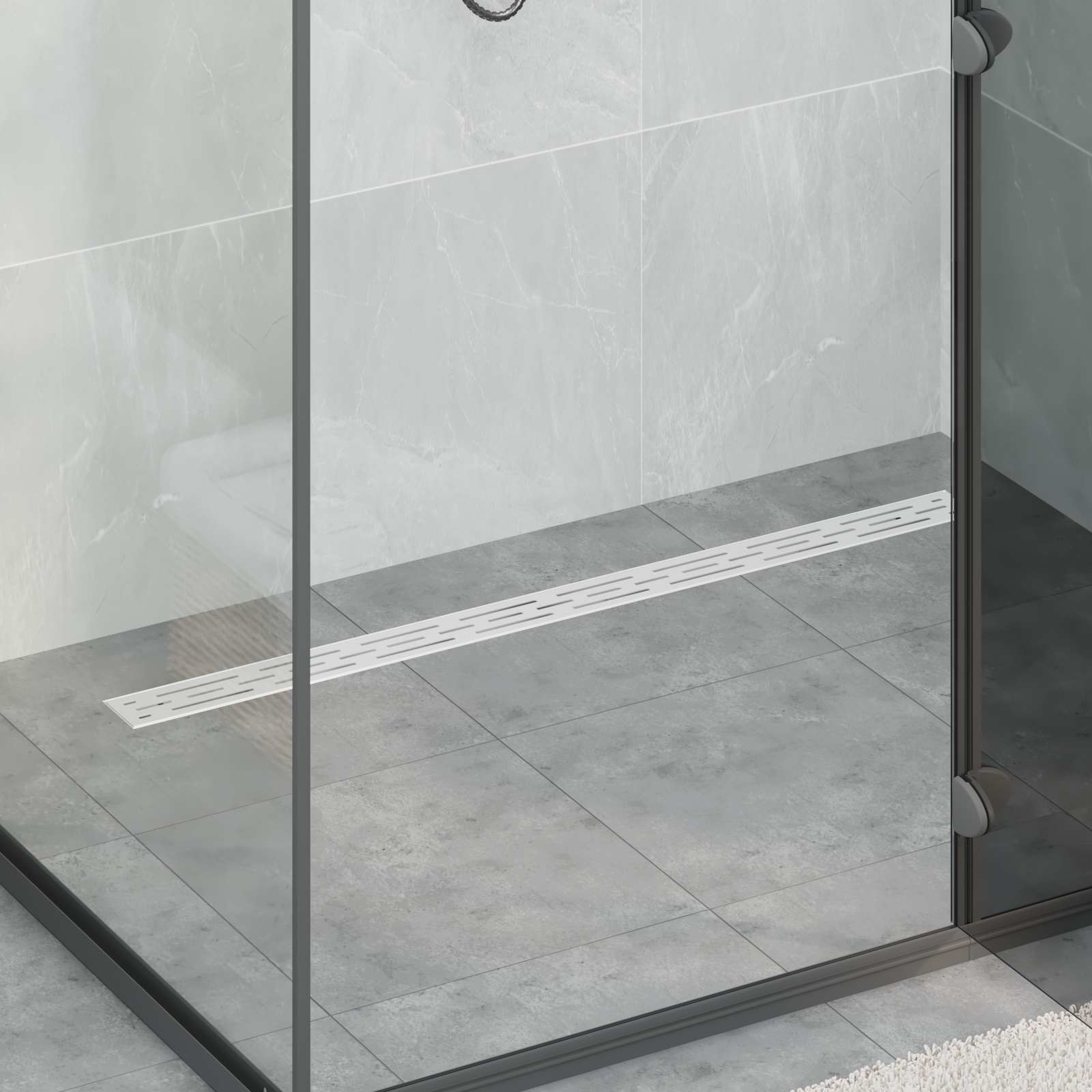 Doucheafvoer Glasdeksel met 360° Sifon Zilver 100 cm is nu te koop bij PeponiXL, paradijselijk wonen!