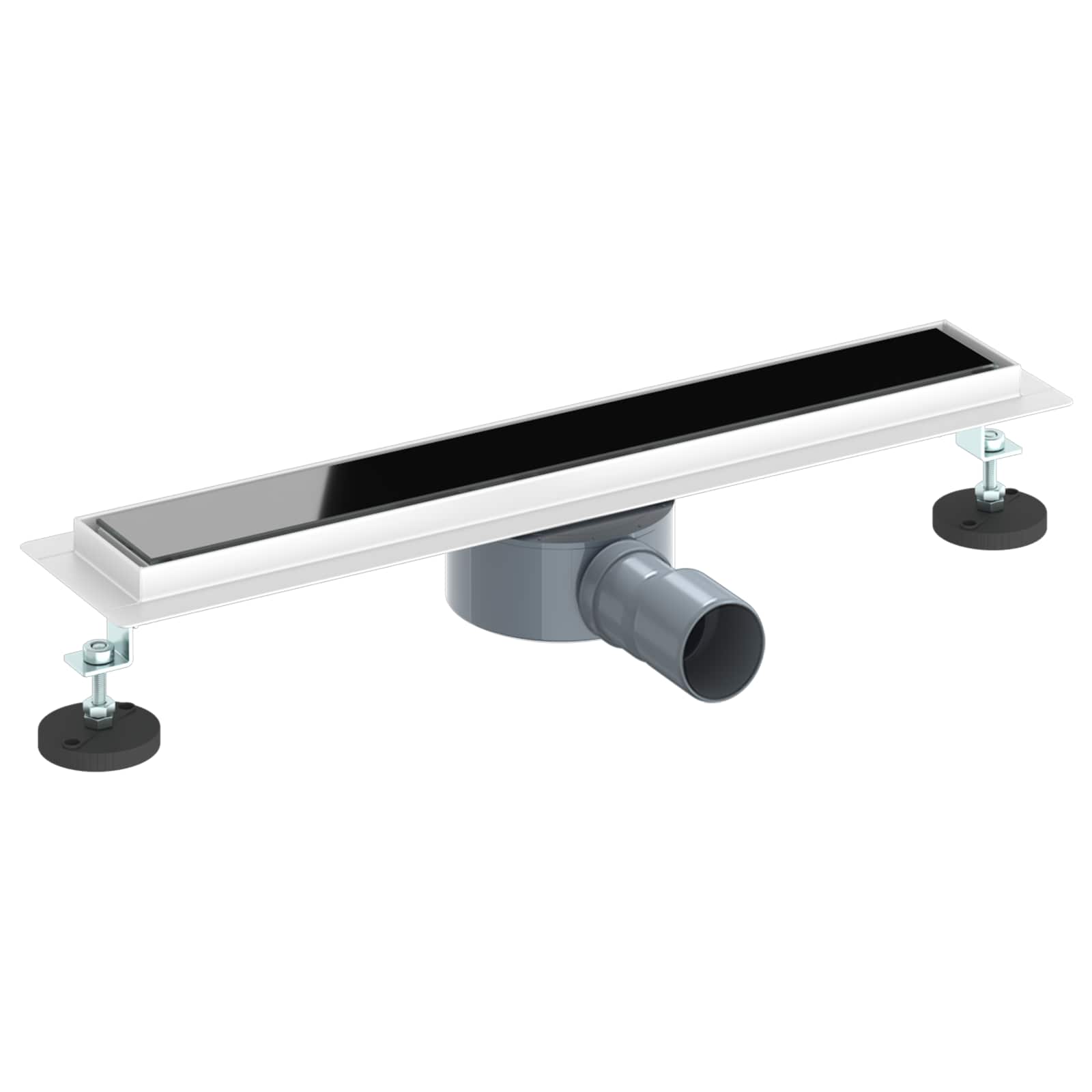 Doucheafvoer Glasdeksel met 360° Sifon Zwart 50 cm is nu te koop bij PeponiXL, paradijselijk wonen!
