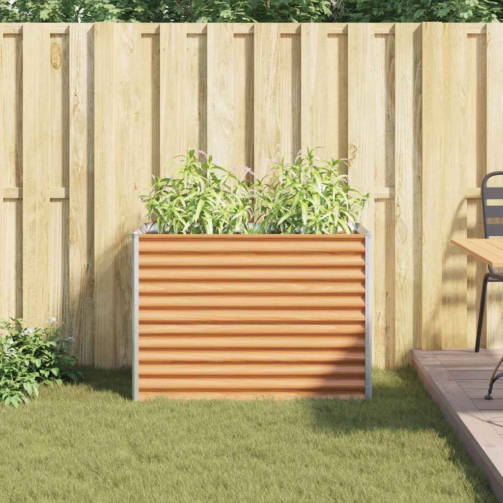 Verhoogde plantenbak 98 x 50 x 68 cm Gegalvaniseerd staal is nu te koop bij PeponiXL, paradijselijk wonen!