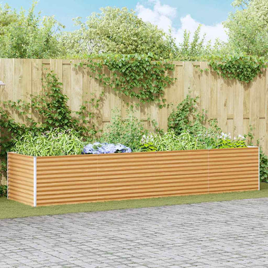 Verhoogde plantenbak 390 x 100 x 68 cm Gegalvaniseerd staal is nu te koop bij PeponiXL, paradijselijk wonen!