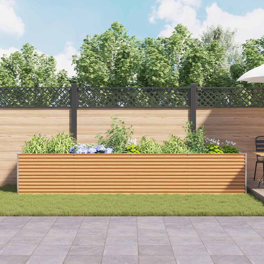 Verhoogde plantenbak 390 x 100 x 68 cm Gegalvaniseerd staal is nu te koop bij PeponiXL, paradijselijk wonen!