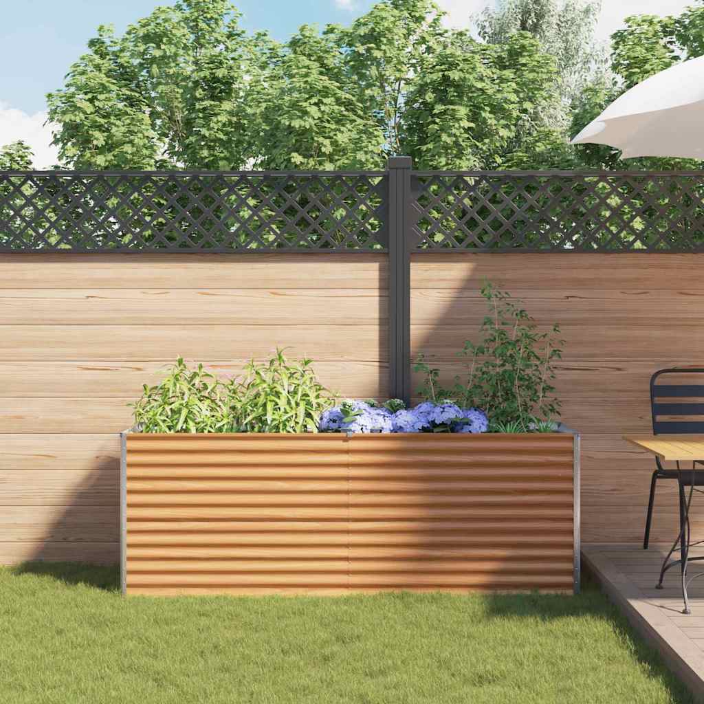 Verhoogde plantenbak 195 x 50 x 68 cm Gegalvaniseerd staal is nu te koop bij PeponiXL, paradijselijk wonen!