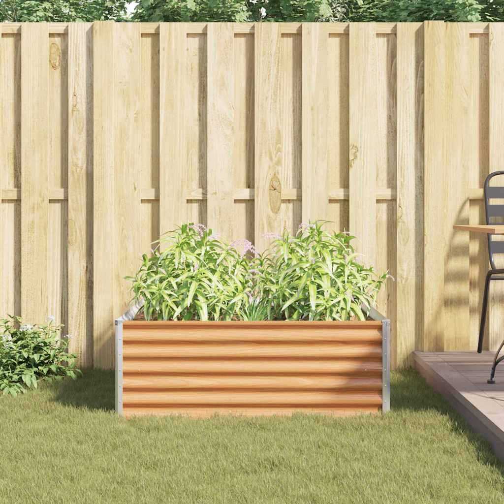 Verhoogde plantenbak 98 x 100 x 36 cm Gegalvaniseerd staal is nu te koop bij PeponiXL, paradijselijk wonen!