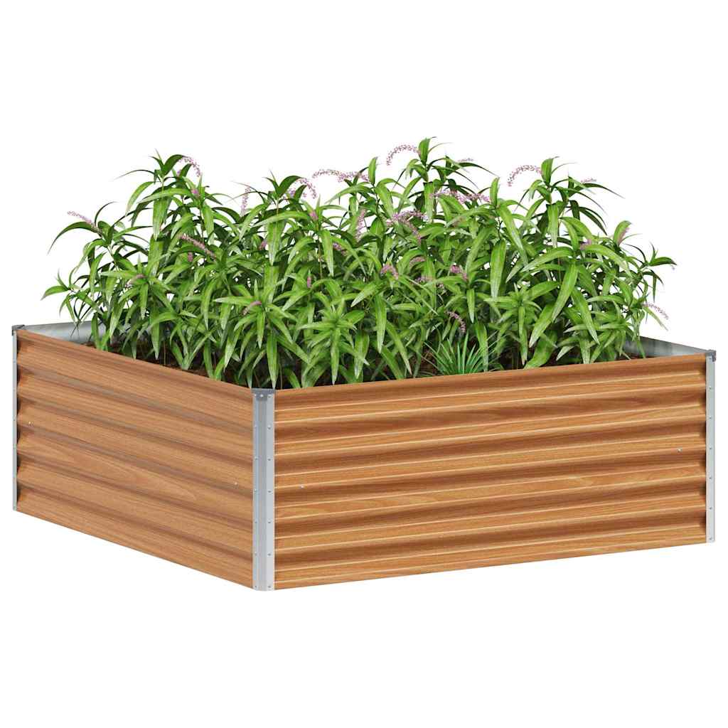 Verhoogde plantenbak 98 x 100 x 36 cm Gegalvaniseerd staal is nu te koop bij PeponiXL, paradijselijk wonen!