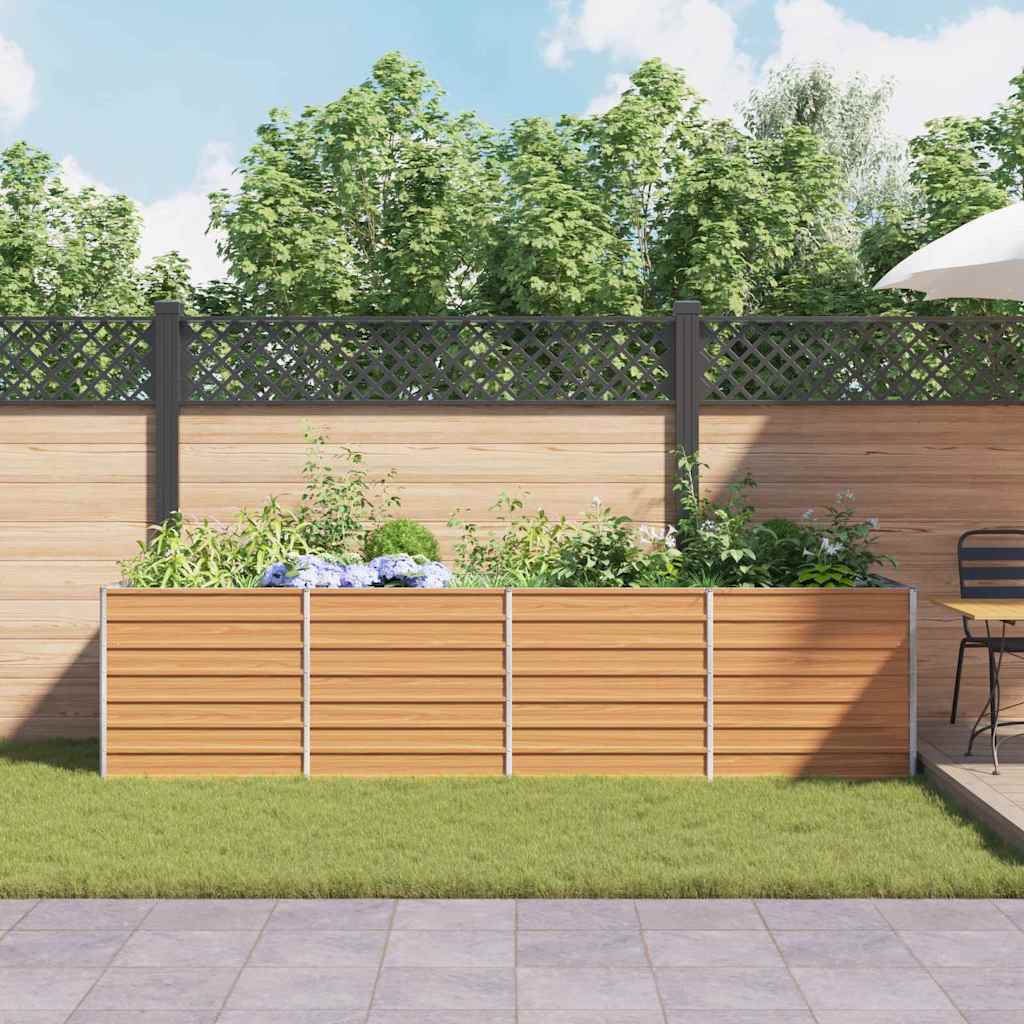 Verhoogde plantenbak Licht Bruin 320 x 80 x 77 cm is nu te koop bij PeponiXL, paradijselijk wonen!