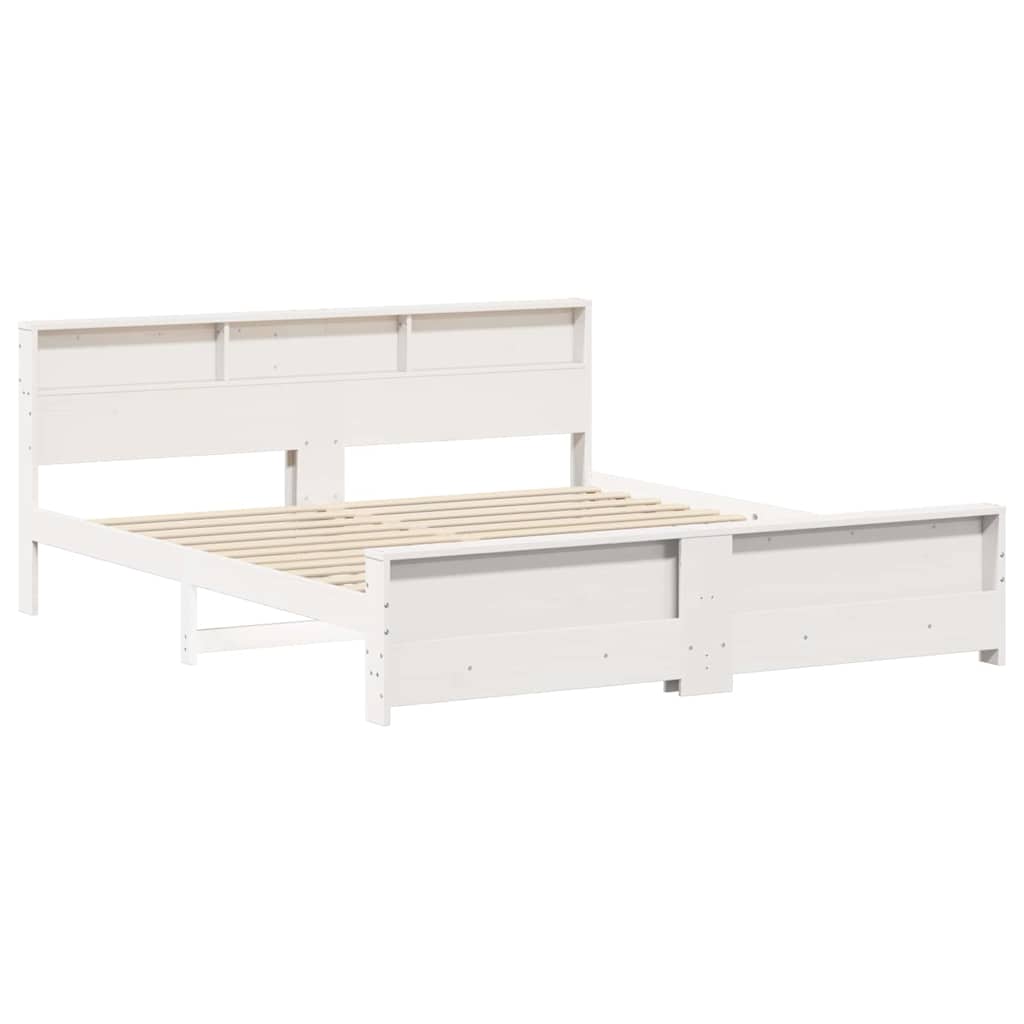 Bedframe met hoofdeinde Wit 180 x 200 cm Bewerkt hout is nu te koop bij PeponiXL, paradijselijk wonen!