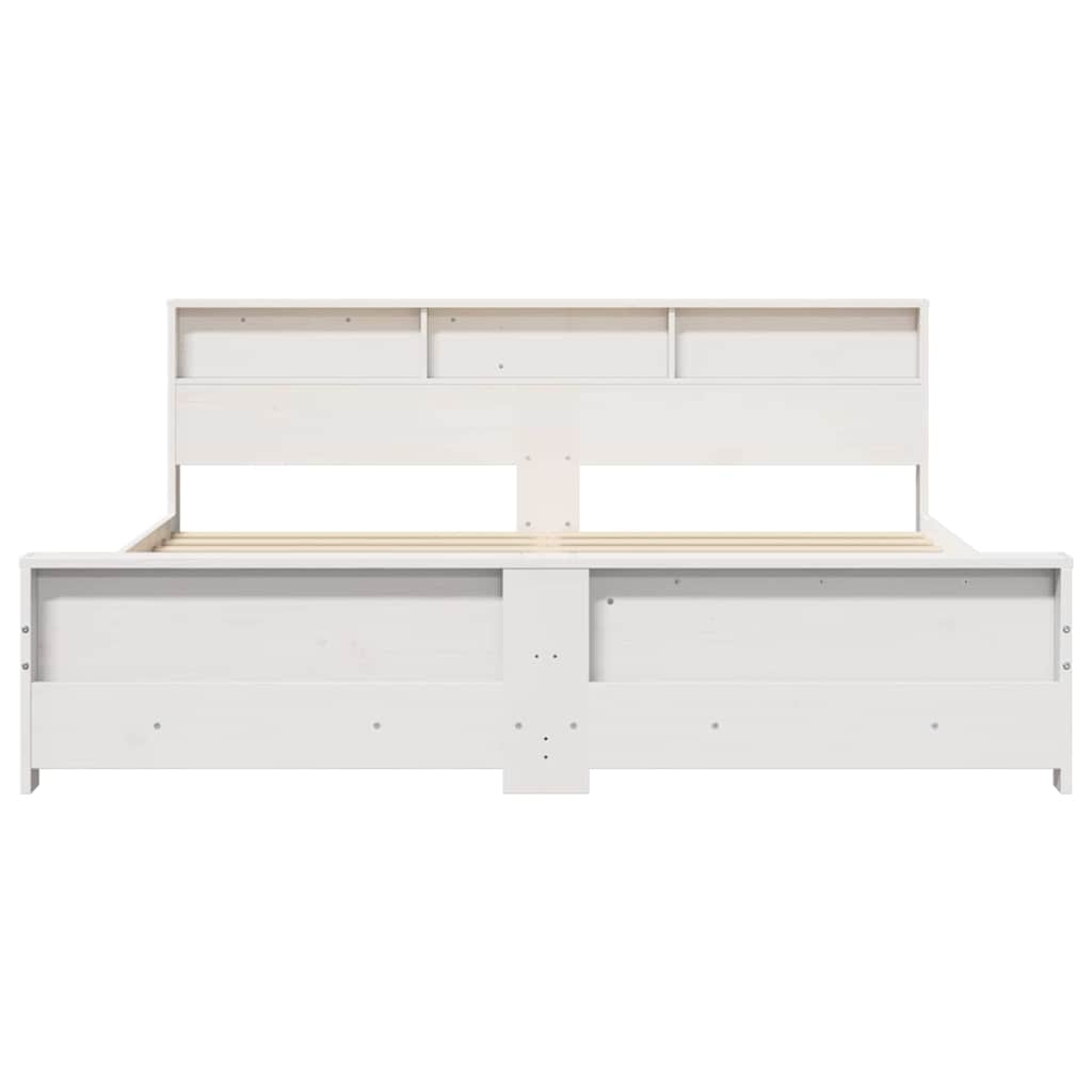 Bedframe met hoofdeinde Wit 180 x 200 cm Bewerkt hout is nu te koop bij PeponiXL, paradijselijk wonen!