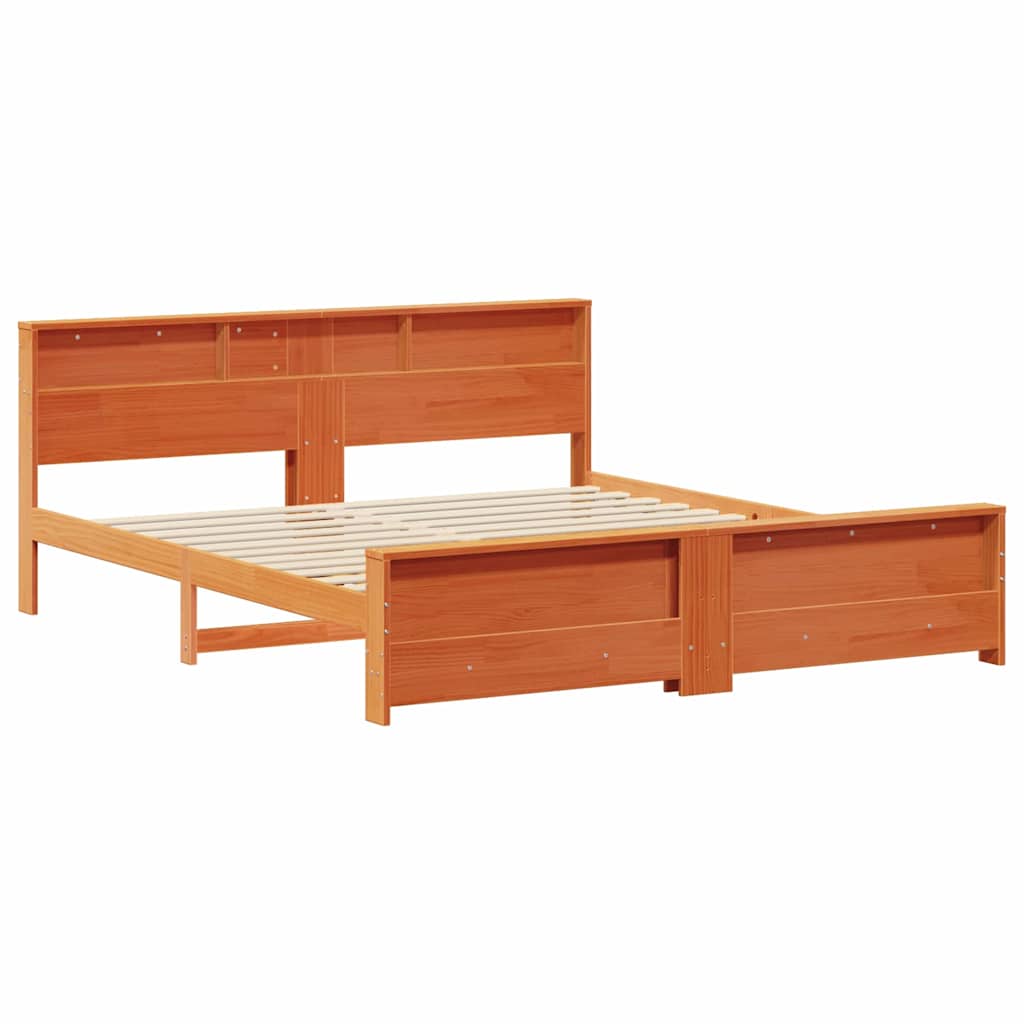 Bedframe met hoofdeinde Wasbruin 180 x 200 cm Bewerkt hout is nu te koop bij PeponiXL, paradijselijk wonen!