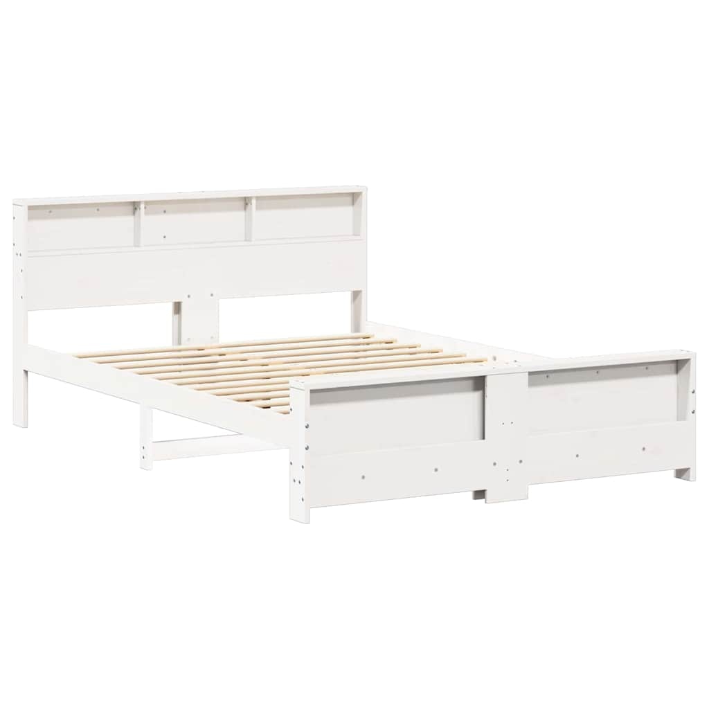 Bedframe met hoofdeinde Wit 160 x 200 cm Bewerkt hout is nu te koop bij PeponiXL, paradijselijk wonen!