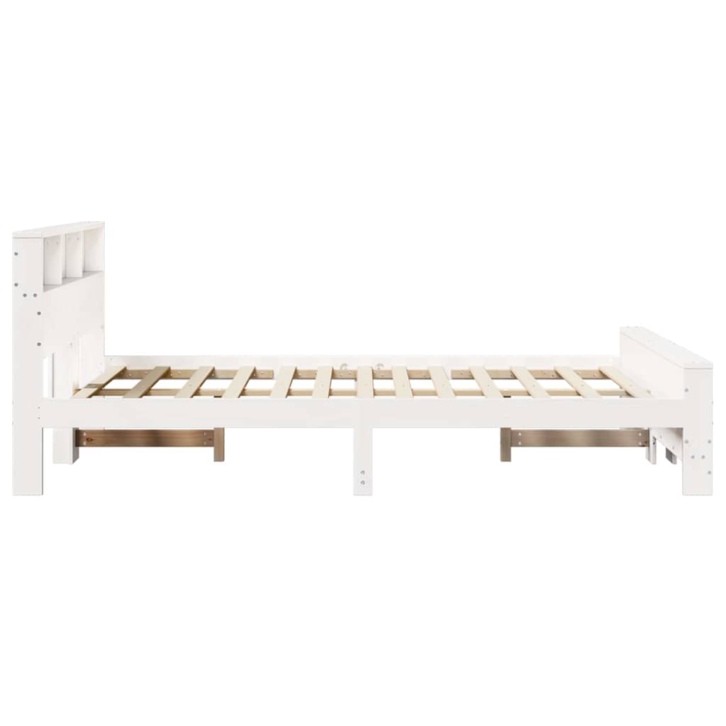 Bedframe met hoofdeinde Wit 160 x 200 cm Bewerkt hout is nu te koop bij PeponiXL, paradijselijk wonen!