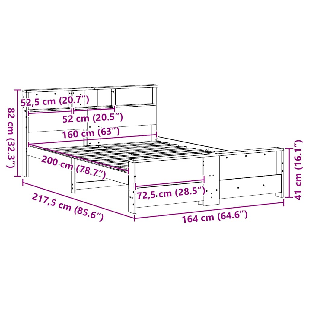 Bedframe met hoofdeinde Wit 160 x 200 cm Bewerkt hout is nu te koop bij PeponiXL, paradijselijk wonen!
