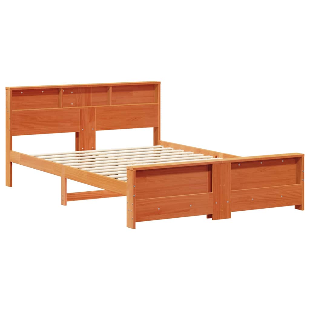 Bedframe met hoofdeinde Wasbruin 150 x 200 cm Bewerkt hout is nu te koop bij PeponiXL, paradijselijk wonen!