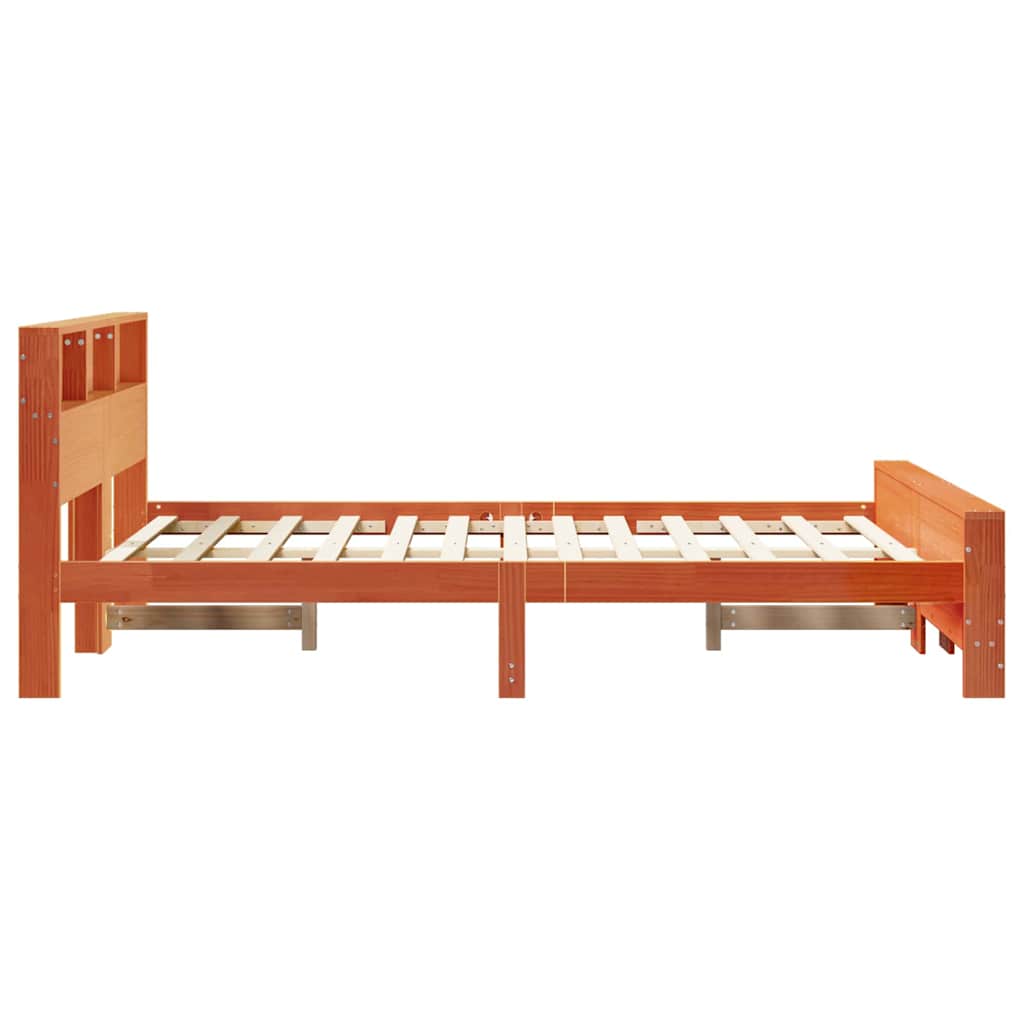 Bedframe met hoofdeinde Wasbruin 150 x 200 cm Bewerkt hout is nu te koop bij PeponiXL, paradijselijk wonen!