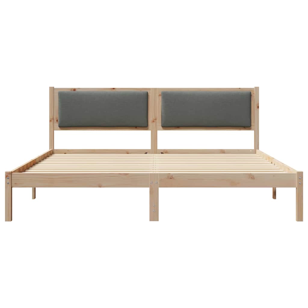 Bedframe Donkergrijs 200 x 200 cm Massief grenenhout is nu te koop bij PeponiXL, paradijselijk wonen!