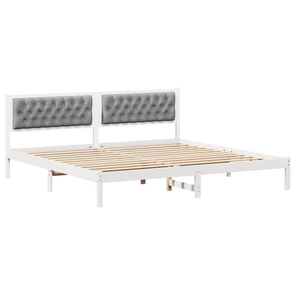 Bedframe Lichtgrijs 200 x 200 cm Massief grenenhout is nu te koop bij PeponiXL, paradijselijk wonen!