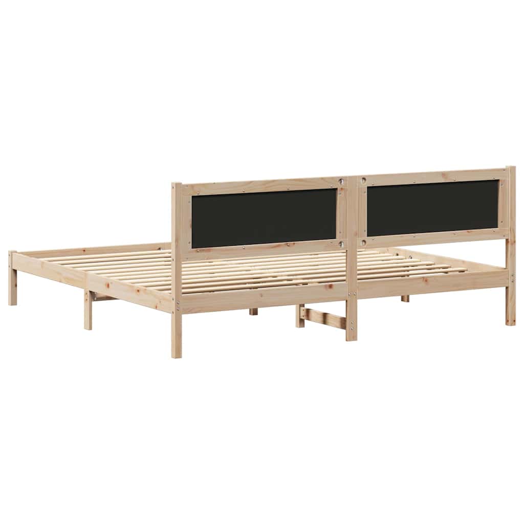 Bedframe Lichtgrijs 200 x 200 cm Massief grenenhout is nu te koop bij PeponiXL, paradijselijk wonen!