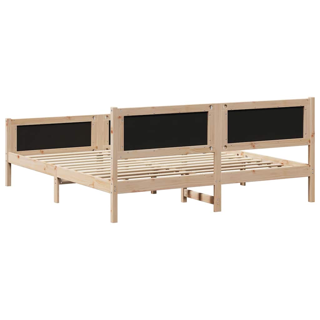 Bedframe met hoofdeinde Zwart 180 x 200 cm Stof is nu te koop bij PeponiXL, paradijselijk wonen!