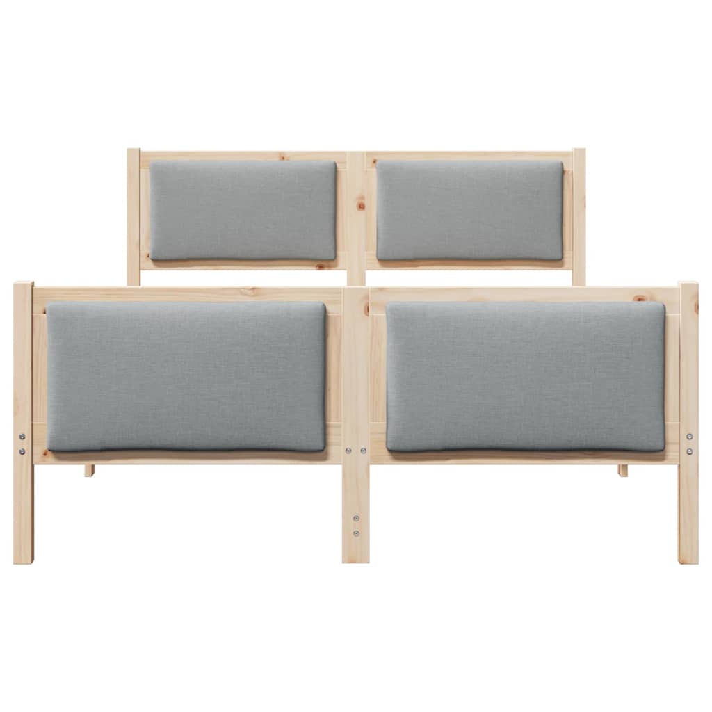Bedframe met hoofdeinde Lichtgrijs 160 x 200 cm Stof is nu te koop bij PeponiXL, paradijselijk wonen!