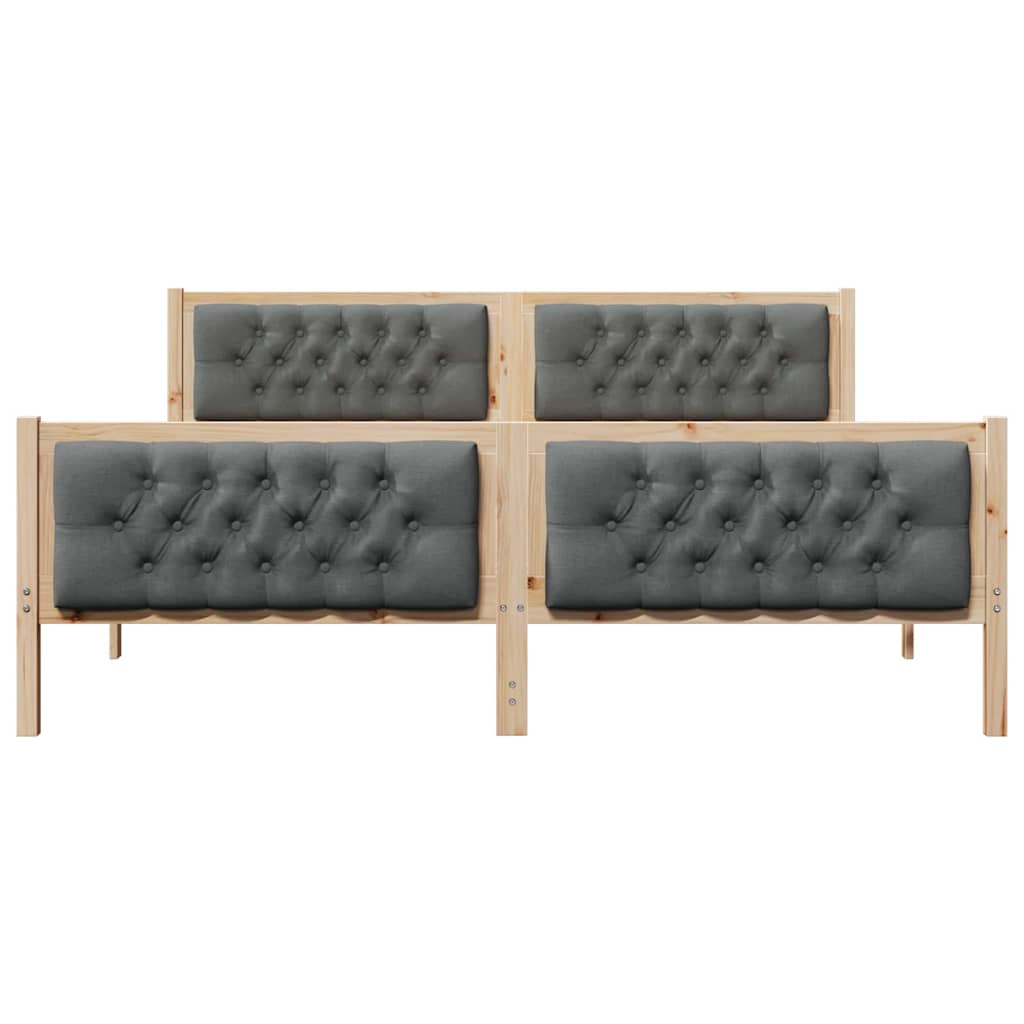 Bedframe Donkergrijs 180 x 200 cm Massief grenenhout is nu te koop bij PeponiXL, paradijselijk wonen!
